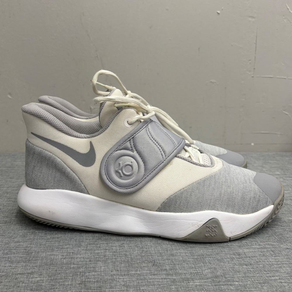 Nike KD Trey 5 VI Mens Size 9.5 Grey White AA7067-100 Basketball Shoes Strap